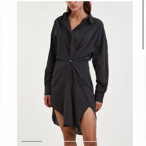 MARANT ETOILE Seen Striped Cotton Shirt Dress